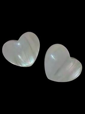 Pearlescent Heart Opalescent Luminescent Flirty Feminine Girly Love Romance Stud